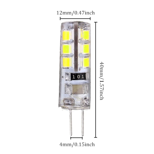 10 X HRSOD высокая яркость G4 2,5 W 24 SMD 2835 260 LM теплый белый/холодный белый T декоративные кукурузные лампы DC 12 V