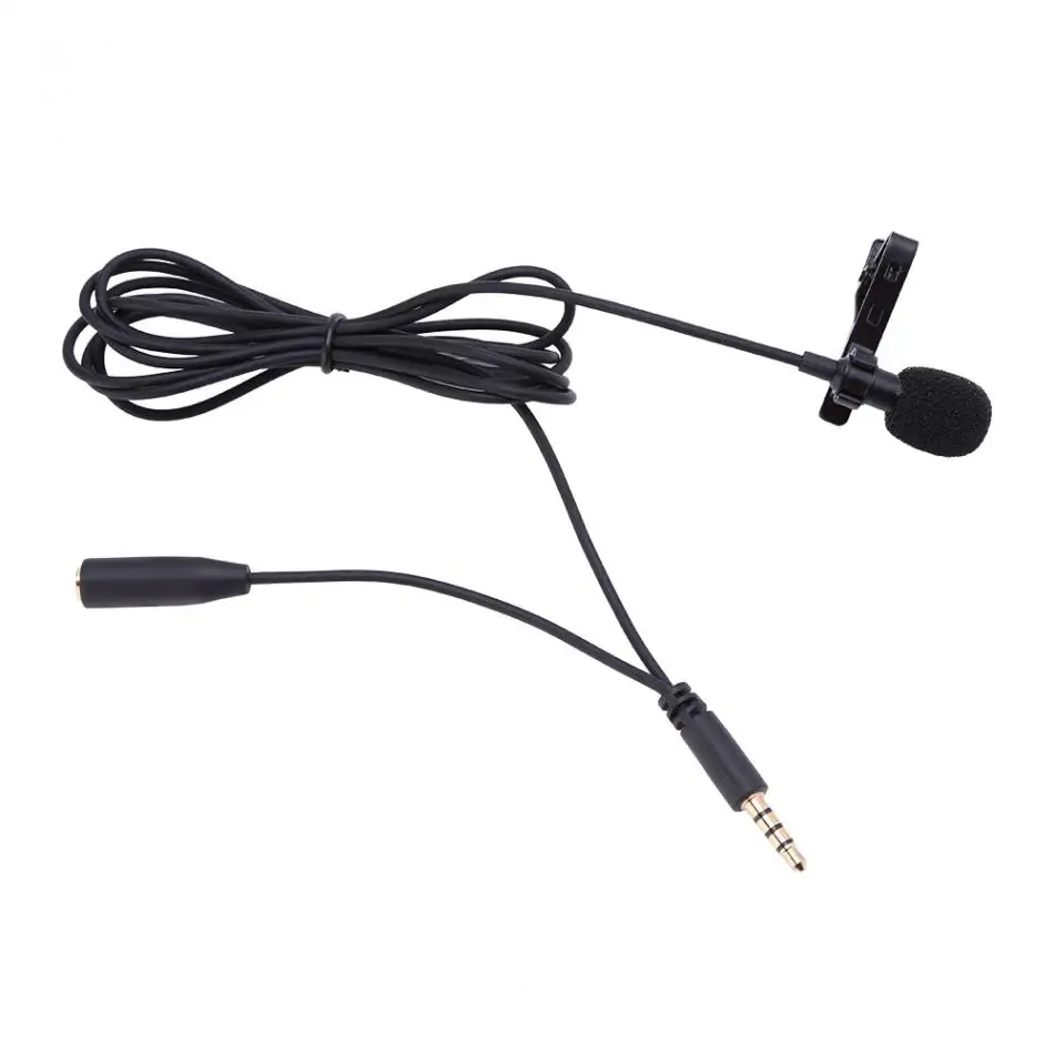 

VBESTLIFE 3.5mm Jack Mini Wired Clip-on Lapel Hands Free Headset Microphone Mic With Collar Clip For iPhone iPad Phone PC Tablet