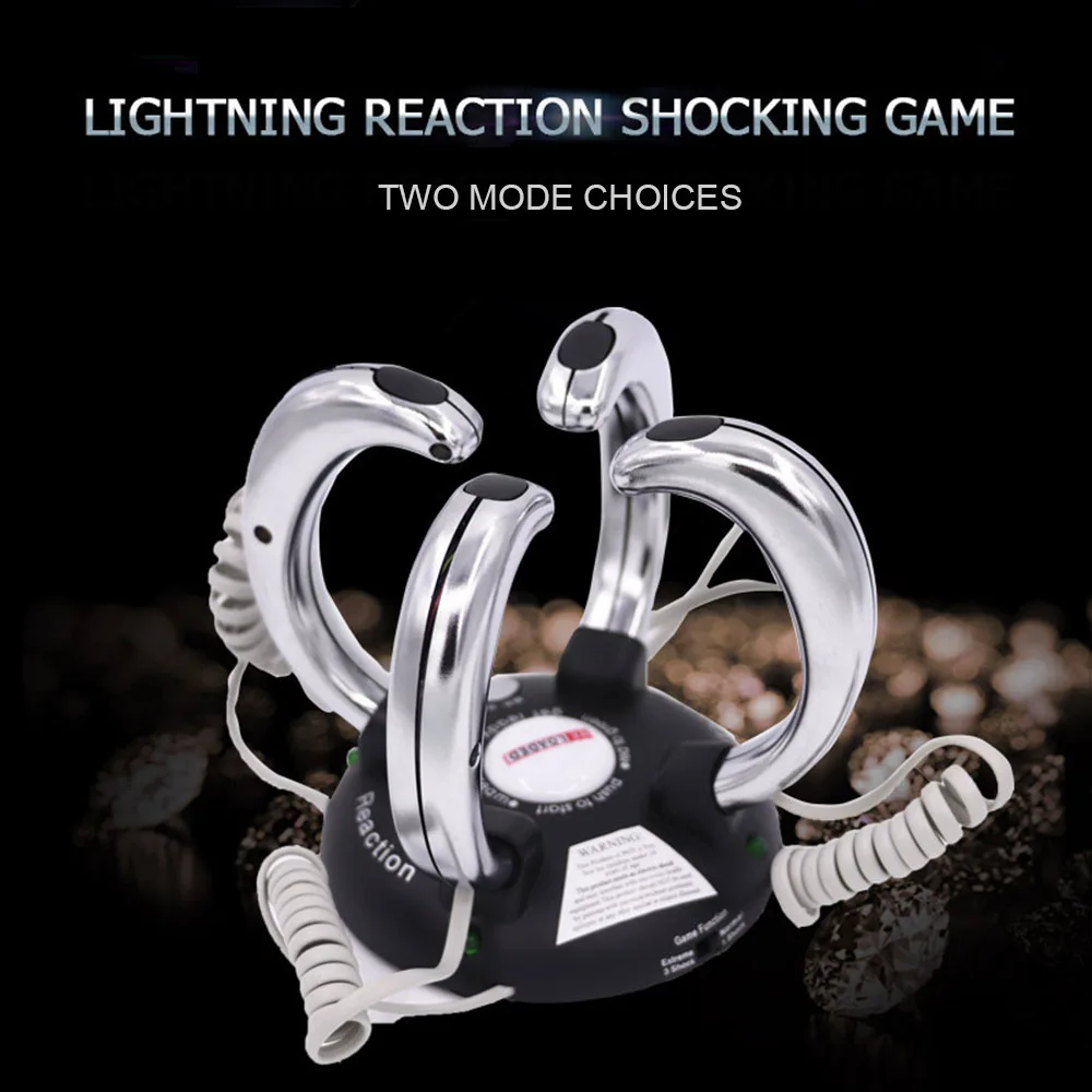 

Tricky Funny Adjustable Adult Polygraph Test Micro Electric Shock Lie Detector Shocking Liar Truth Party Game Consoles Toy Gifts