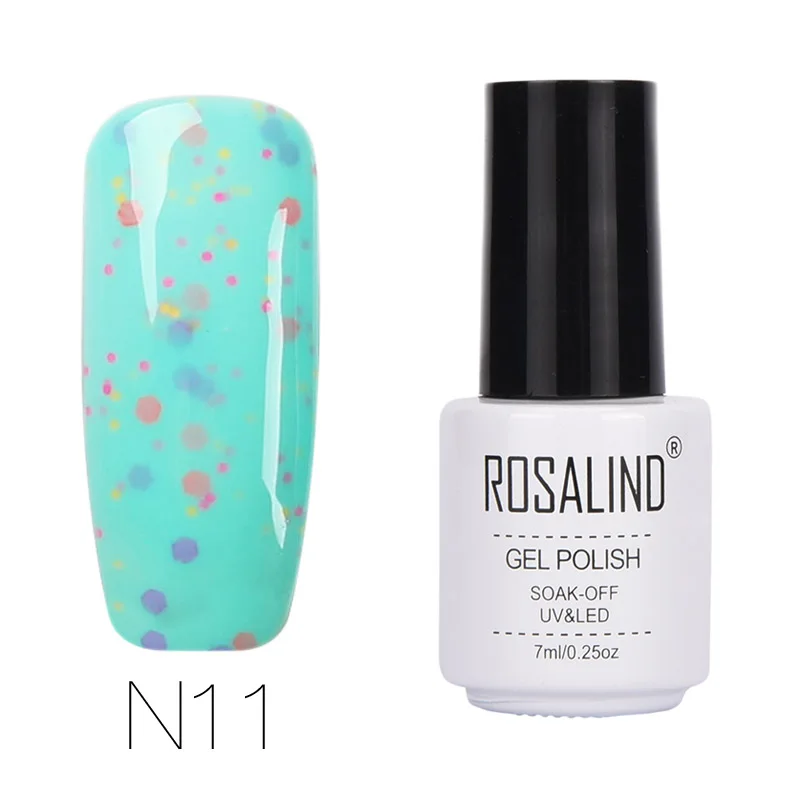 ROSALIND гель 1S 7 мл белая бутылка сыр красочный гель лак для ногтей лак стойкий УФ и светодиодный гель лак для ногтей - Цвет: RCN11