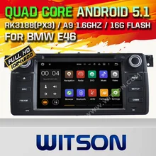 WITSON Android 5.1 Quad Core CAR DVD palyer for BMW E46 M3 1998-2005 RADIO SAT NAVI+1024X600 HD+DVR/WIFI/3G+DSP+RDS+16GB flash