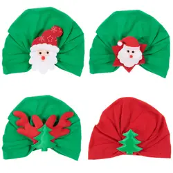 Nishine Новый новорожденный тюрбан шляпа хлопок смесь детские шапки шапочка Топ узел реквизит для фотографий Дети Рождество шляпа шапки душ