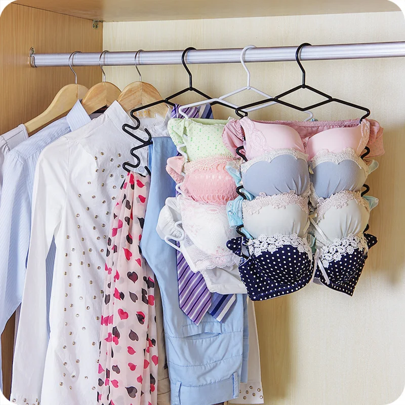 

Multi-layer iron hanger wardrobe underwear panties bra cover rack rotating multifunctional pants hanger tie strap holder