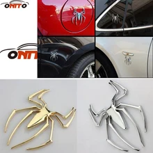 10 шт. 3D металлический автомобильный Мотоцикл логотип Тотем эмблема значок наклейка серебро золото паук 3D наклейка для audi volvo bmw honda toyota