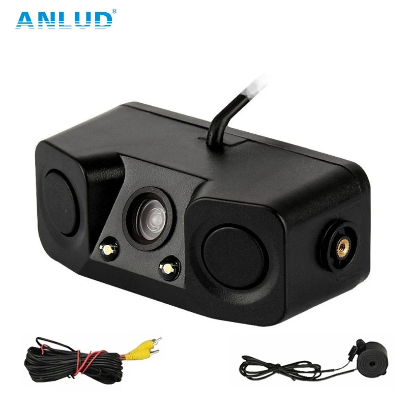 

ANLUD Car Rear View Rearview Camera Monitor Front View Backup Parking Assistance Reverse Camera with Buzzer LED Light Car DVR