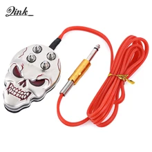 QINK Skull Tattoo Foot Pedal Switch Control Tattoo Supply for Tattoo Machine Frame Gun Wholesale Grips QINK Skull Tattoo Foot Pedal Switch Control Tattoo Supply for Tattoo Machine Frame Gun Wholesale Grips