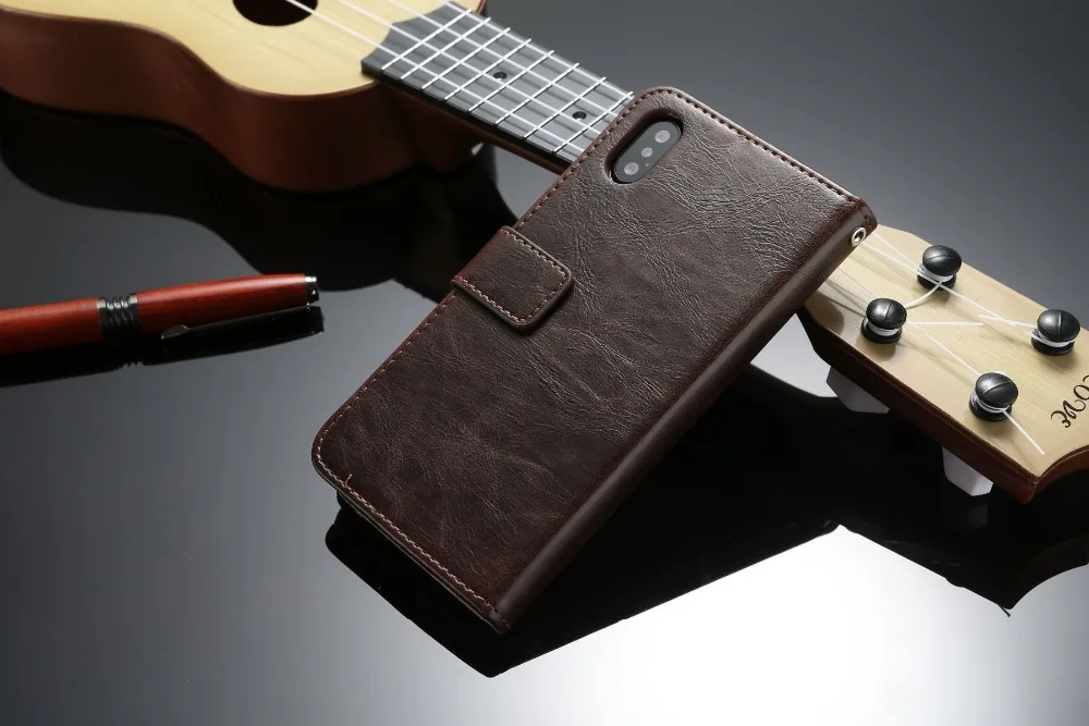 Luxury Leather case for iPhone 5 5S SE 6 7 8 Plus X Case Wallet Flip Case For iPhone Xs XR Xs Max Card Slots Phone Cover Coque
