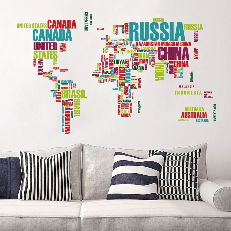 Listed In Stock Waterproof Transparent Pvc Colorful World Map Geography World Atlas Map Wall Sticker For Children Living Room Pvc Pumps Pvc Canoepvc Inflatable Aliexpress