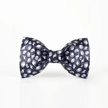 Мужская Мужской галстук-бабочку темно-синие белый Малый раковины ocean серии Свадьба Жених дружки хост церемоний бабочкой