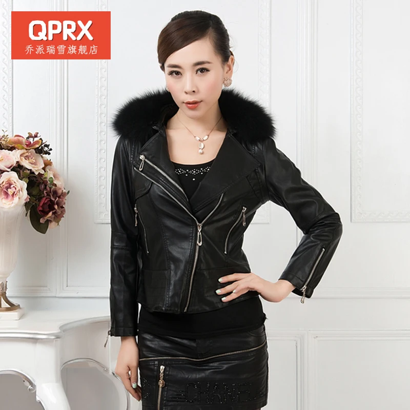 Free shipping font b women s b font brand fashion 2013 plus size jacket fox