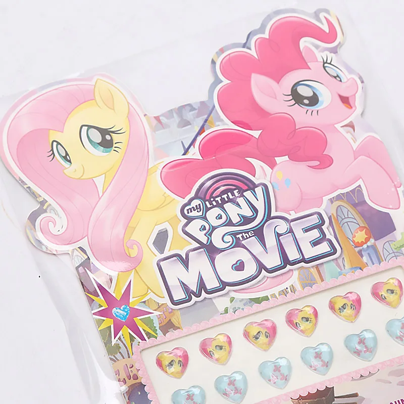 Набор из 10 шт. игрушки My Little Pony ПВХ Стикеры с изображением пони 3D Twilight Sparkle Pinkie Pie Rainbow Dash детские наклейки для ногтей для девочек