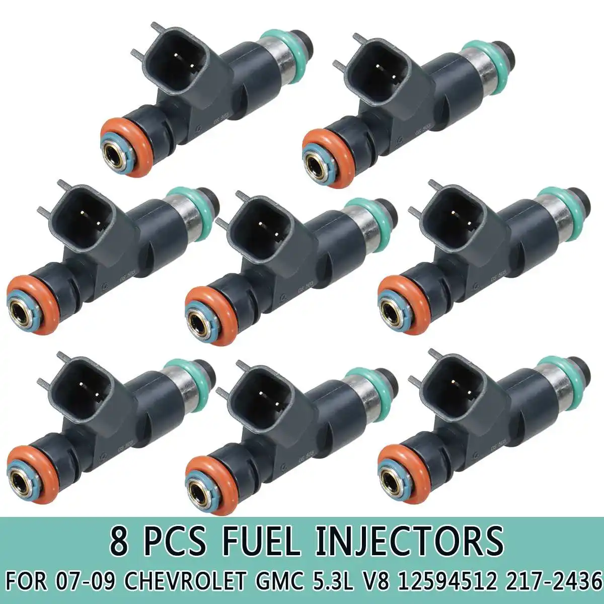 

1X/8X #12594512 Fuel Injector For Chevrolet for GMC 5.3L V8 2007 2008 2009 217-2436 FJ977 67578 Auto replacement accessories