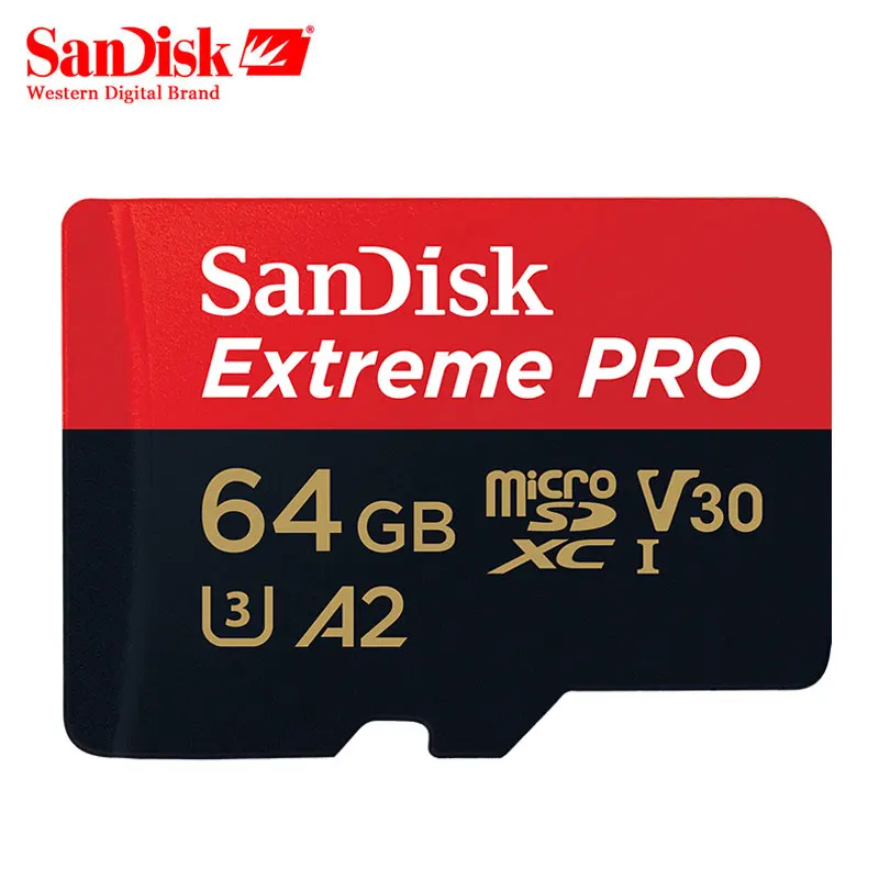 Карта памяти SanDisk Extreme PRO microSDXC карта 64 ГБ 128 256 до 170 МБ/с./с скорость чтения U3 V30 A2