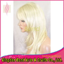 Free shipping full lace human hair wigs and blonde lace front wigs brazilian hair 8-16 natural hairline 613#