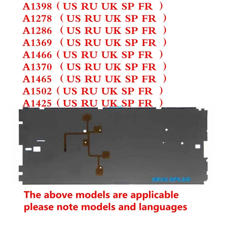 Новый Подсветка клавиатура для MacBook Pro Retina A1398 A1278 A1286 A1369 A1466 A1370 A1465 A1502 A1425 Номера для клавиатуры