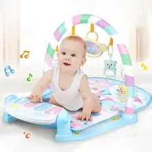Популярные Новорожденные ребенок висит животных пианино Музыкальная погремушка коврики ковры развивающие игрушки