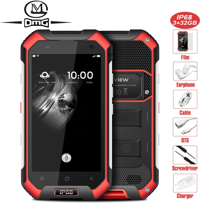

Blackview BV6000 IP68 Waterproof Smartphone shockproof 4.7" MT6755 Octa Core Android 6.0 3GB RAM 32GB ROM 4G LTE Mobile Phone