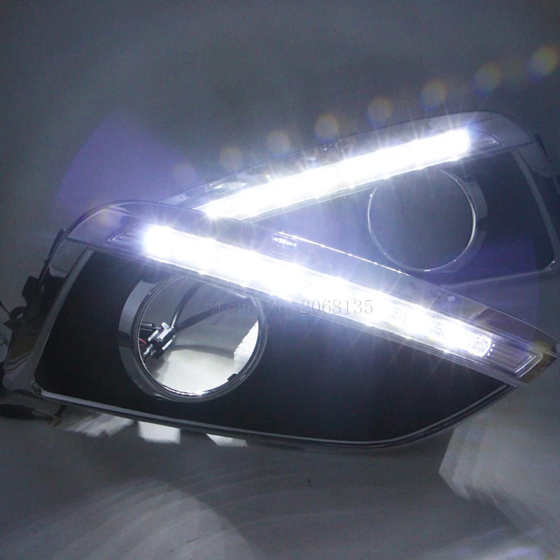 

For Hyundai ix35 IX35 2010-2012 Bright White LED DRL Driving Daytime Running Day Fog Lamp Light with black