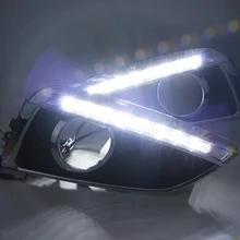 Per Hyundai ix35 IX35 2010-2012 Bright White LED DRL Guida Daytime Running Light Fendinebbia Day con il nero