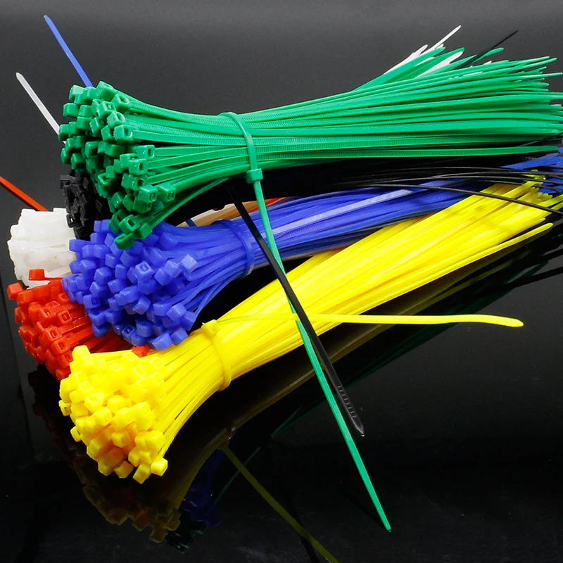 250 PCS  4mm cable ties nylon plastic self-locking wire zip LBS wrap inch