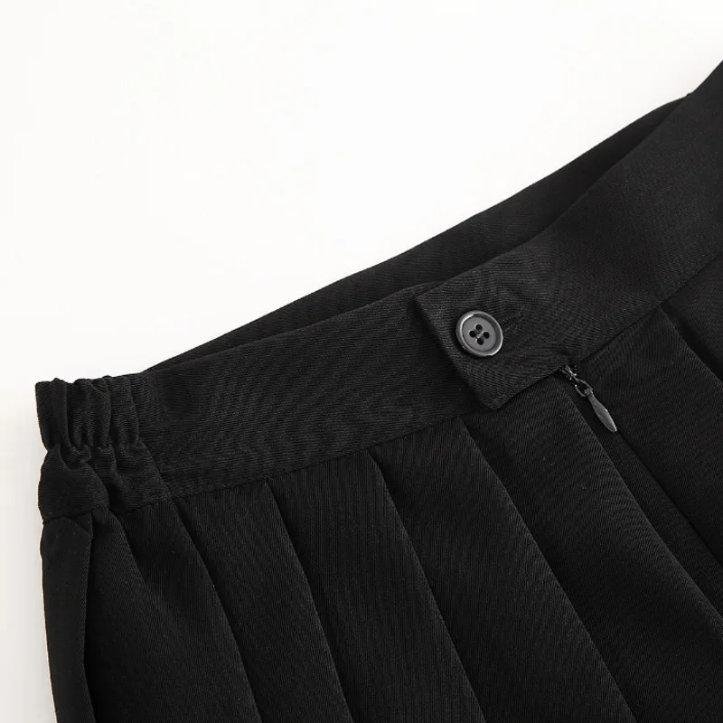 Новые популярные женские плиссированные юбки с эластичной резинкой на талии Сейлор мини школьная форма Повседневная Студенческая юбка YAA99