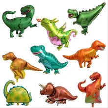 10 шт. Раптор дракон Красный Дракон Трицератопс динозавр моллюск фольгированный шар для украшения детского дня рождения