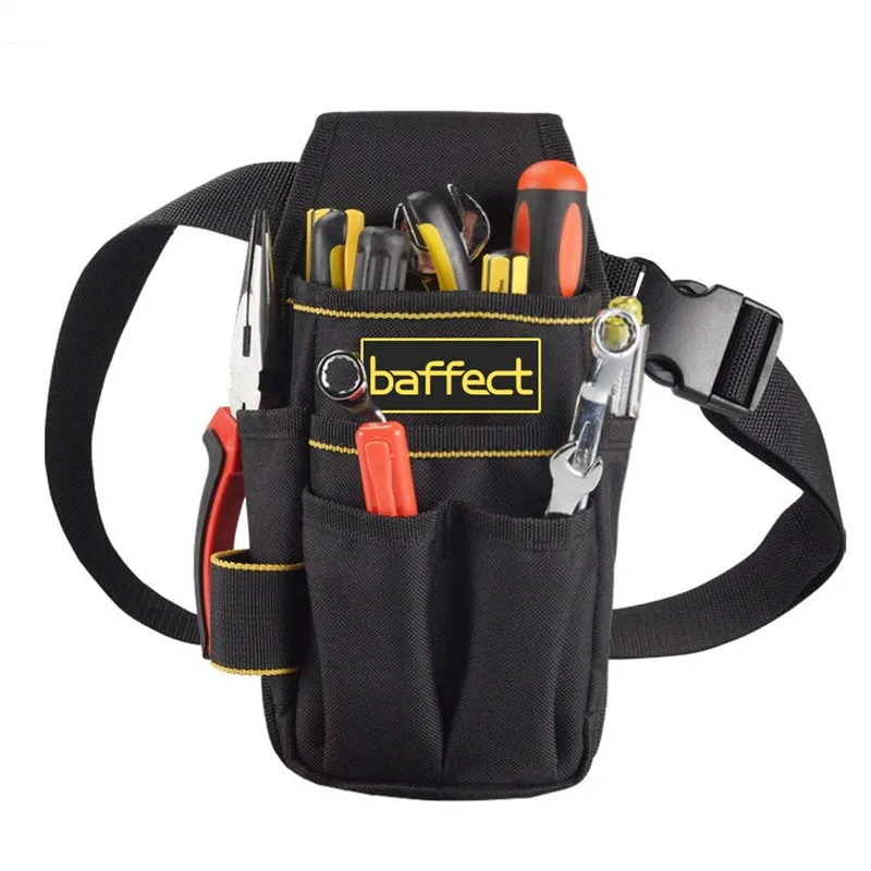 Baffect Tool Bag 600D Oxford Tool Belt for Electrician Technician Waist Pocket Pouch Small Tool Bag With Belt Screwdriver Holder waterproof tool bag