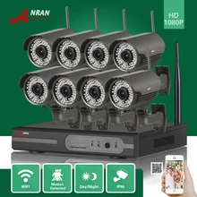 ANRAN P2P 8CH 1080P HDMI WIFI NVR 2.8-12MM Lens 78 IR Outdoor 2MP Wireless IP Camera Video Security Surveillance CCTV System