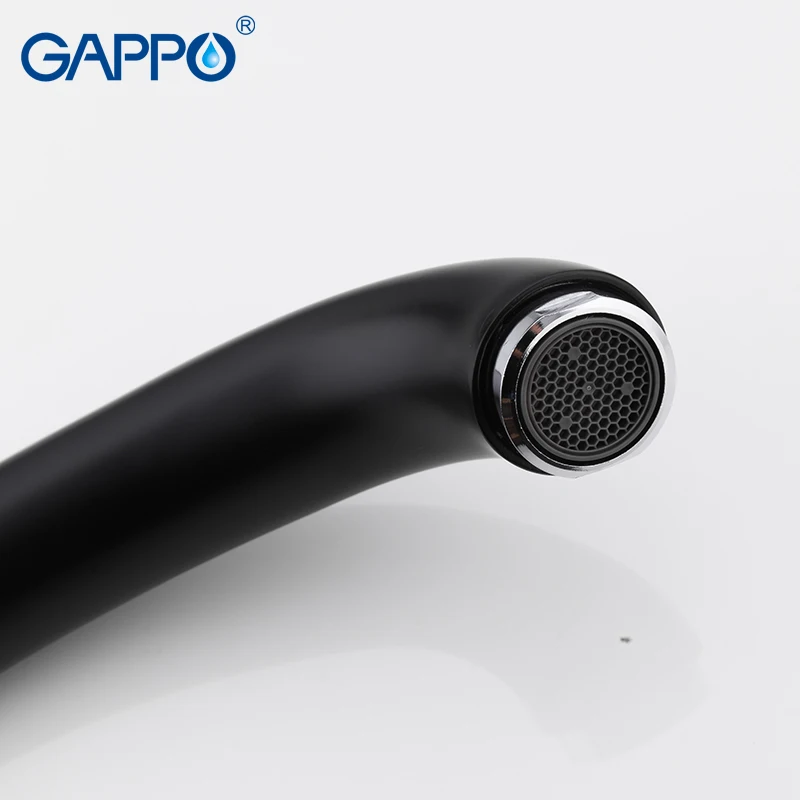 Смесители для кухни GAPPO кран на раковину водопад черный цвет|Смесители кухни| |