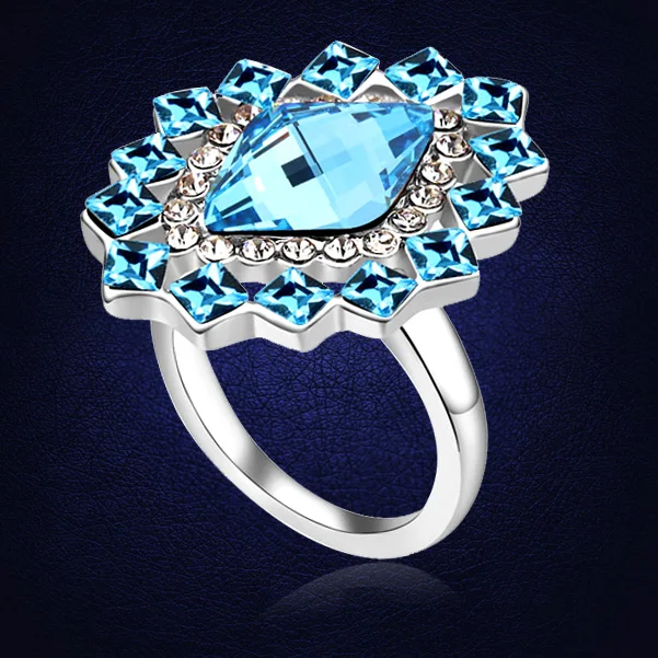 fashion cyrstal from swarovski engagement ring hypoallergenic copper white gold color wedding rings for women flower - Hypoallergenic Wedding Rings fashion cyrstal from swarovski engagement ring hypoallergenic copper white gold color wedding rings for women flower - Hypoallergenic Wedding Rings