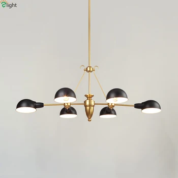 

Modern Simple Copper Led Pendant Chandelier Lighting Metal Alloy Dining Room Led Chandeliers Lamp Led Hanging Lights Fixtures