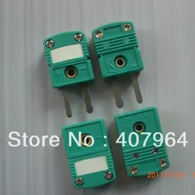 Мини разъем термопары K Омега тип зеленый цвет плоский штырь мужской и женский