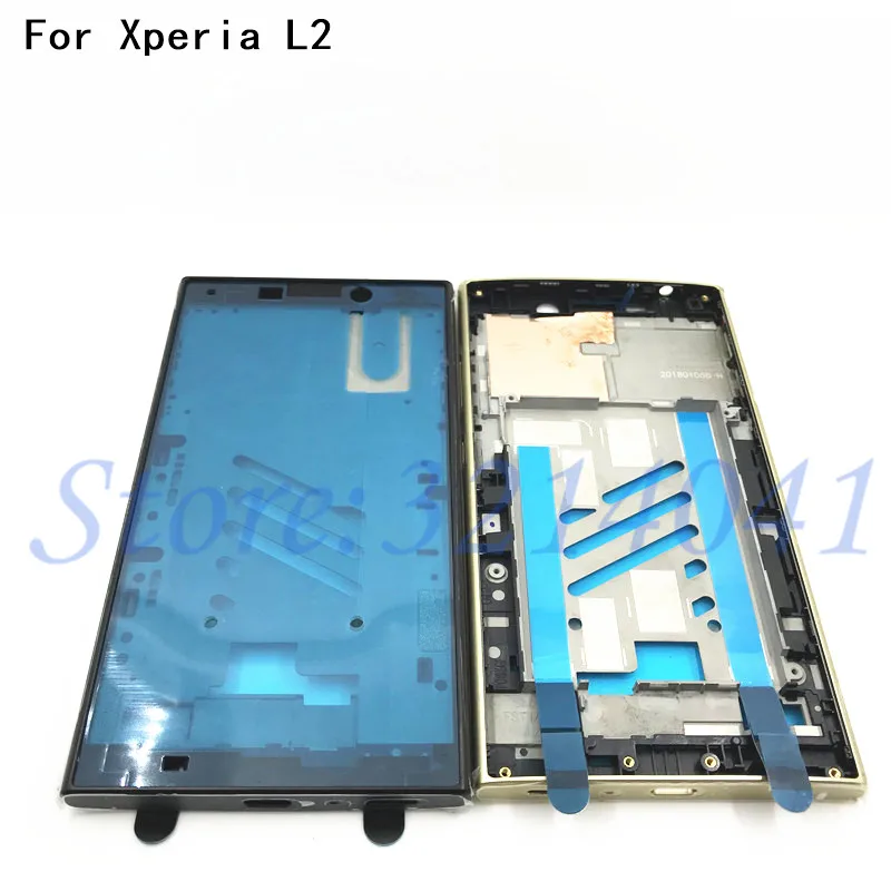 

Original Full Housing For Sony Xperia L2 Front LCD Middle Frame Bezel Plate Chassis Housing With Battery cover +Logo