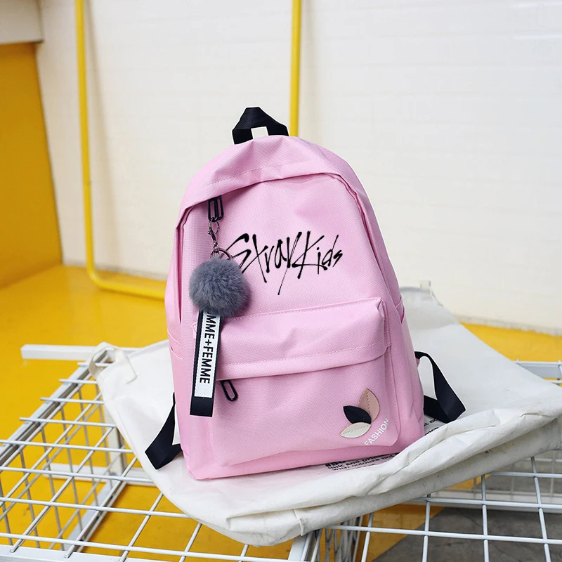 Новые модные черные розовые женские парусиновые рюкзаки Twice Exo Monsta X Wanna One, женская школьная сумка для девочек-подростков, Sac A Dos