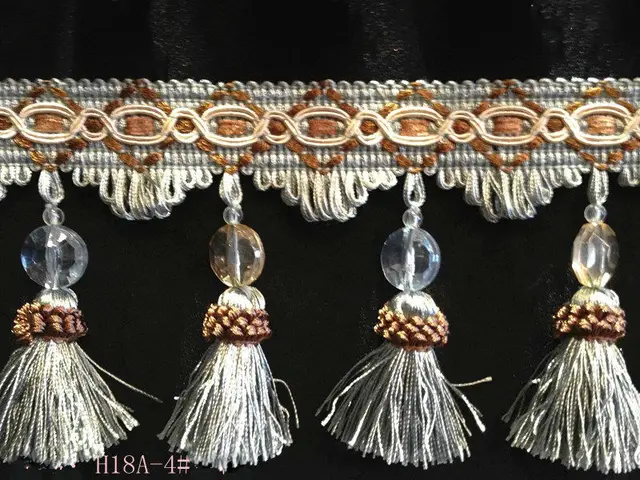European Luxury 40 Colors Pompons Beads Tassel Fringe Trim Decoration Custom Decorative Trim For Pillows European Luxury 40 Colors Pompons Beads Tassel Fringe Trim Decoration Custom Decorative Trim For Pillows