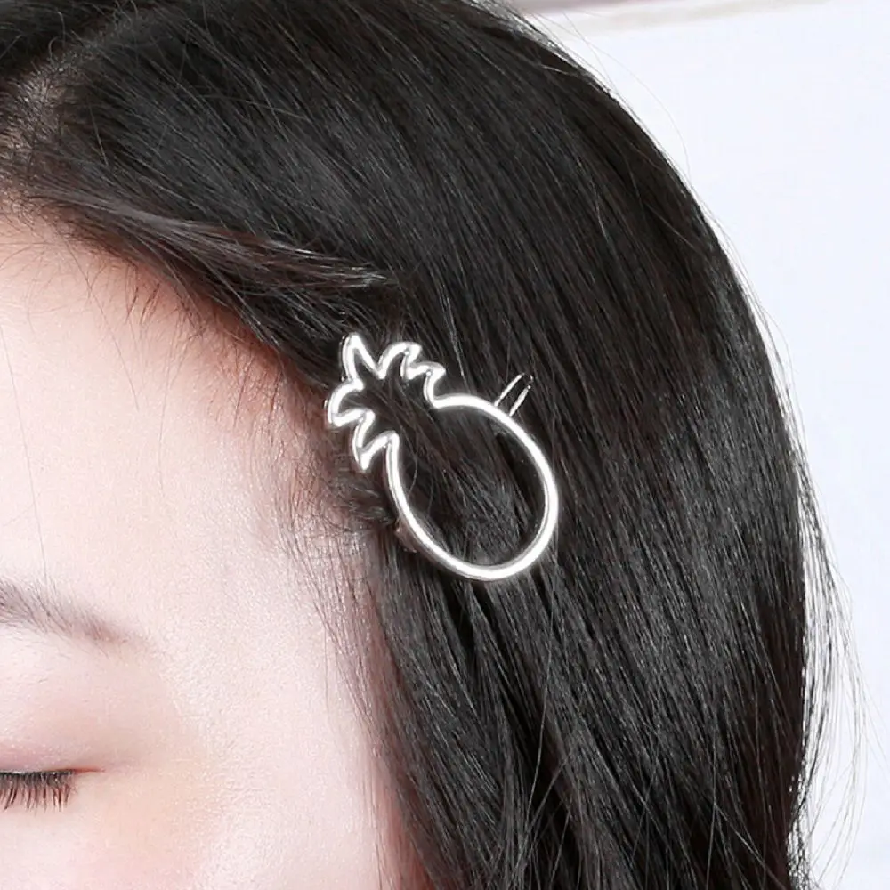 

New Fashion Pineapple Hairpins Hair Accessories Hollow Girls Tiaras Barrettes Headwear Women Hair Clip Jewelry