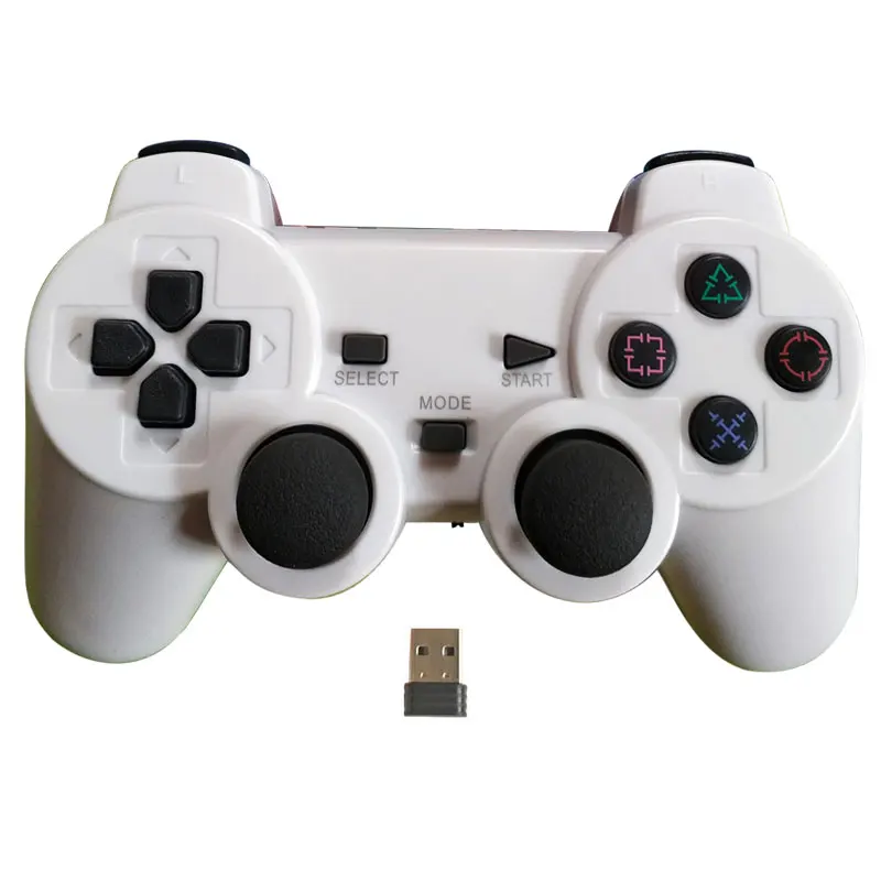 Беспроводной игровой контроллер компьютер геймпад ПК Джойстик с PC360 режим и двойной вибрации для Windows 7/8/10, 5 видов цветов подарочная коробка - Цвет: Белый