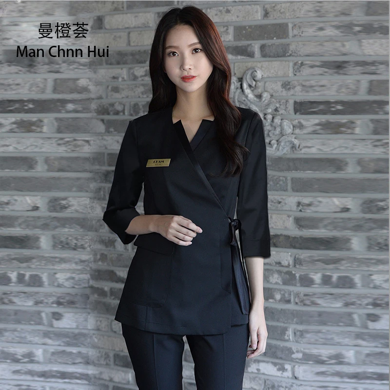 Одежда для красоты корейский стиль спа оздоровительный клуб салон красоты медицинская форма персонал рабочая одежда s топ+ брюки женский костюм