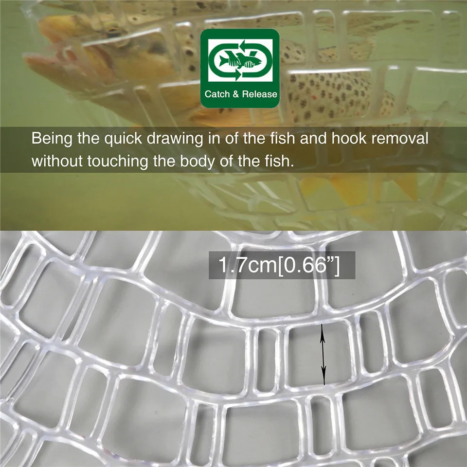 Maximumcatch форель муха рыболовная сачок монофиламентная чистая резина/сетка рыболовная сеть ловля и релиз сеть