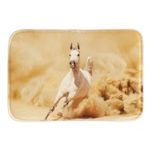 Home Decor Door Mats Running Horse Entrance Doormat Indoor Outdoor Mats Bathroom Mats Soft Lighteness Short Plush Fabric Mats