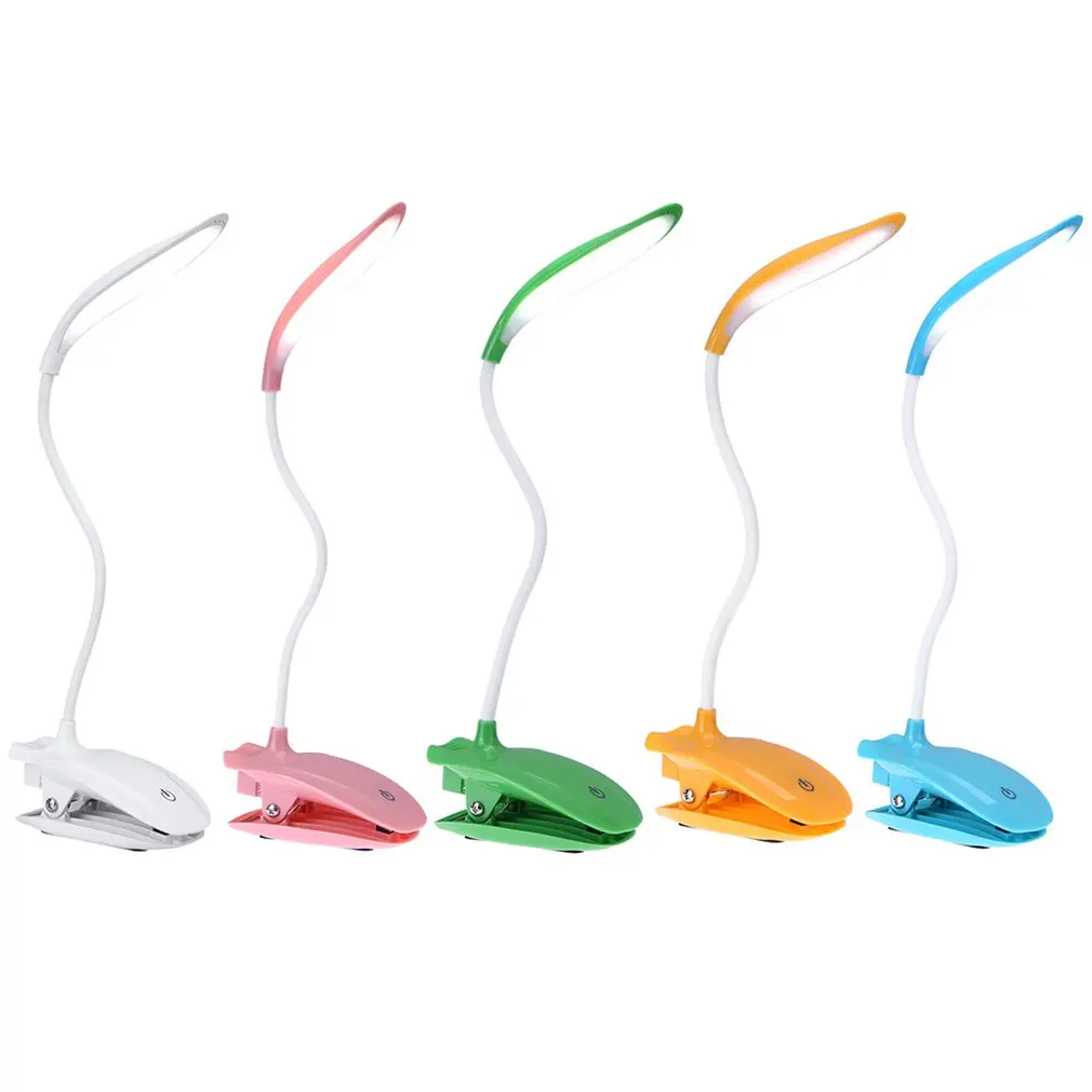 

USB Bed Reading Book Night Light LED Table Lamp Students Reading Desk Clip Eye Care Protective Reading Clip Light Lamp