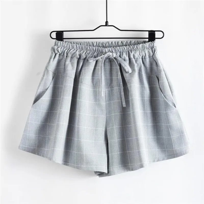 7-Colors-Plaid-Shorts-2016-Summer-Style-New-Fashion-Casual-Loose-Elastic-Waist-All-Match-Women (4)