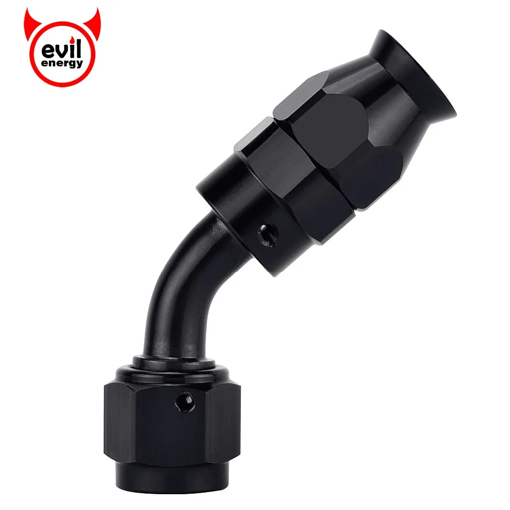 evil energy AN6 Reusable PTFE Fitting 45degree Swivel Seal Hose End For