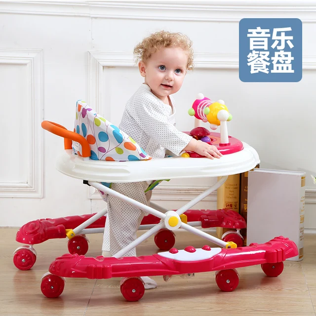 Newborn Baby Walker with Wheels Music Multifunction Toddler Walker Car