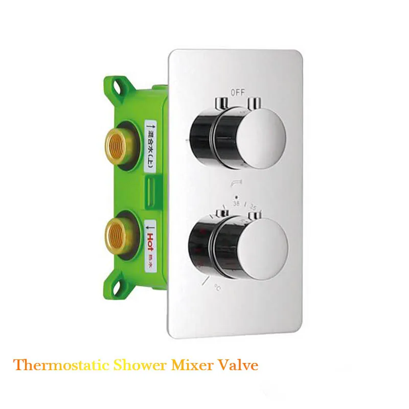 Европейский светодиодный душевой набор для ванной комнаты, термостатический душевой смеситель для душа, светодиодный смеситель, 2 способа