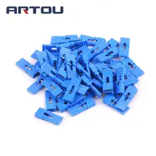 200 шт. удлиненная перемычка с длинной ручкой, синяя Перемычка 2,54 мм