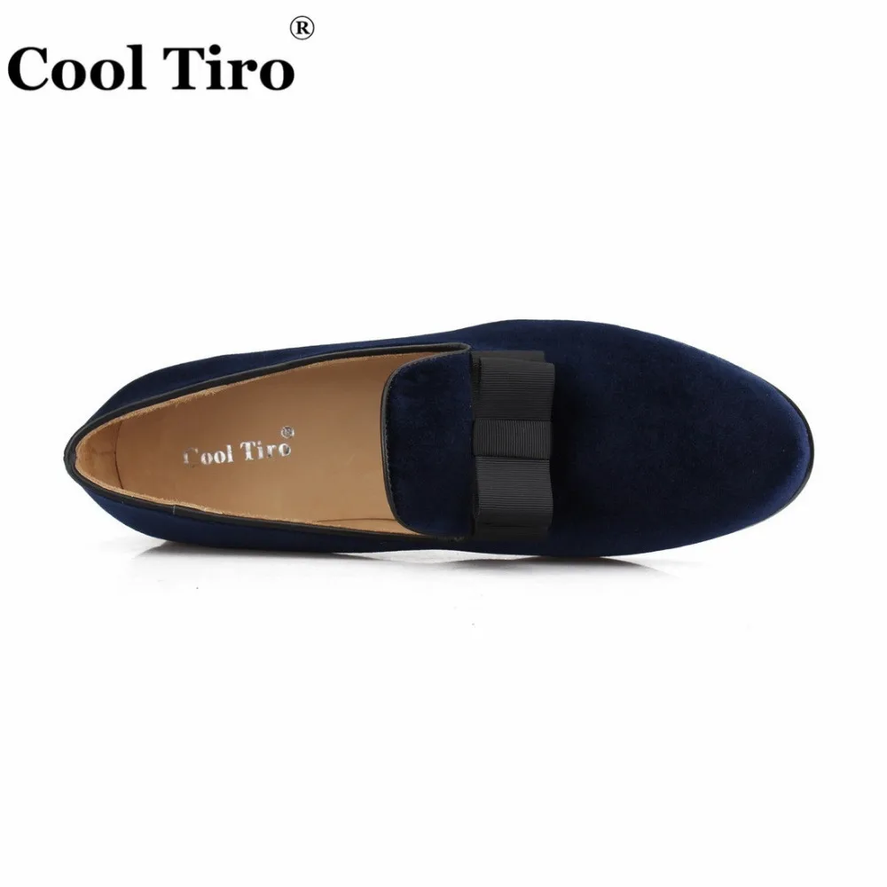 Dark blue velvet Loafers with Bow Tie (10)