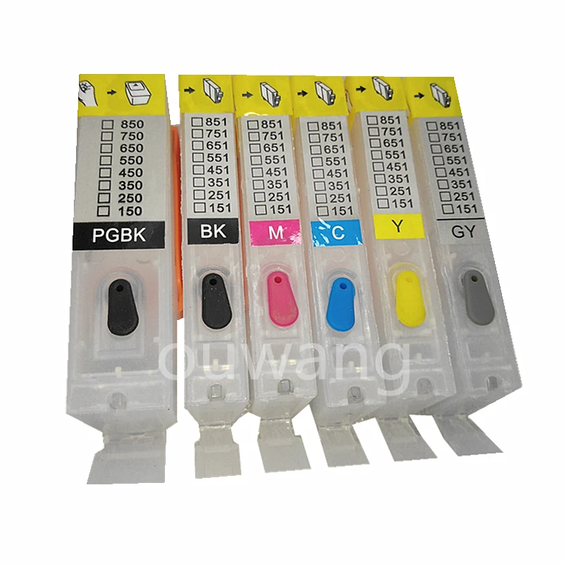 

6pcs for pgi550 pgi-550 Compatible ink Cartridge for Canon MG6350 MG7150 MG7550 IP8750 printer PGI 550 CLI 551 GY full ink