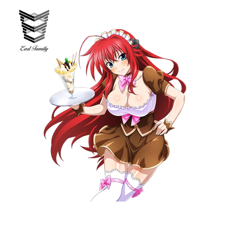 EARLFAMILY, сексуальные наклейки на автомобиль, для старшей школы, DxD Rias Gremory, 3D, для стайлинга автомобиля, виниловая наклейка на окна, стеклоочиститель, наклейка, аксессуары - Название цвета: Style F