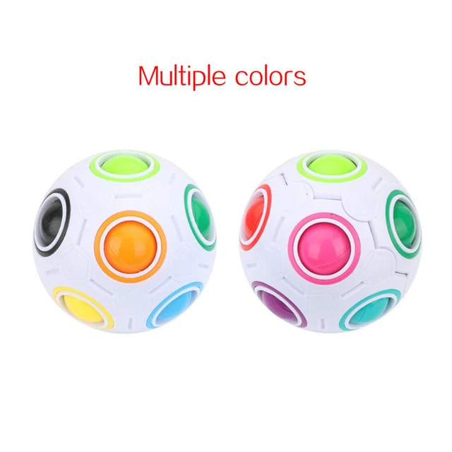 Antistress Cube Rainbow Ball Puzzles Magic Football Cube Educational Learning Toys for Children Adults Kids Stress Reliever Toys 5